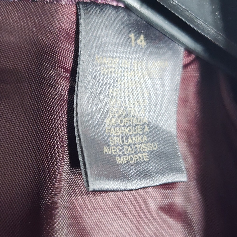 Liz‎ Claiborne Blazer 14 Purple Floral Tapestry Brass Button Vintage Jacket - Picture 7 of 9